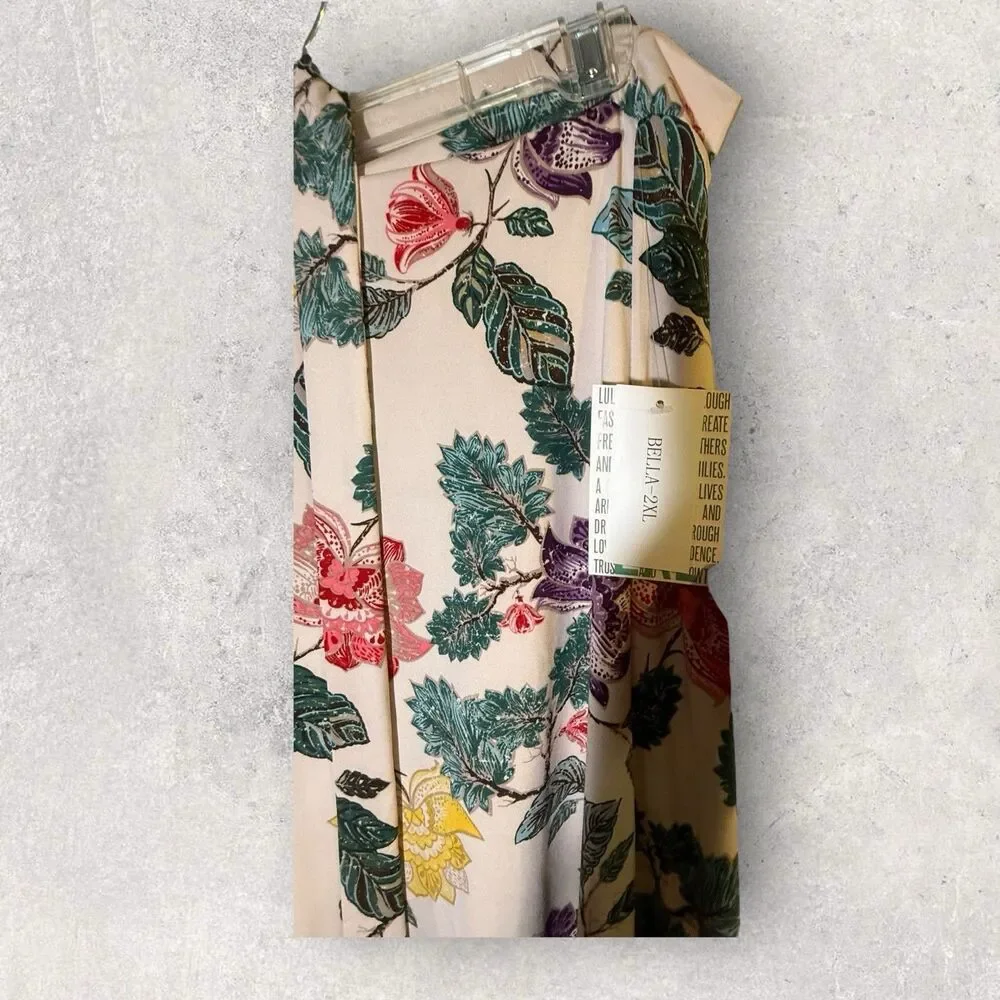 Lularoe Bella Wrap Skirt 2XL NWT Floral Ruffle Casual Skirt - Picture 2 of 5